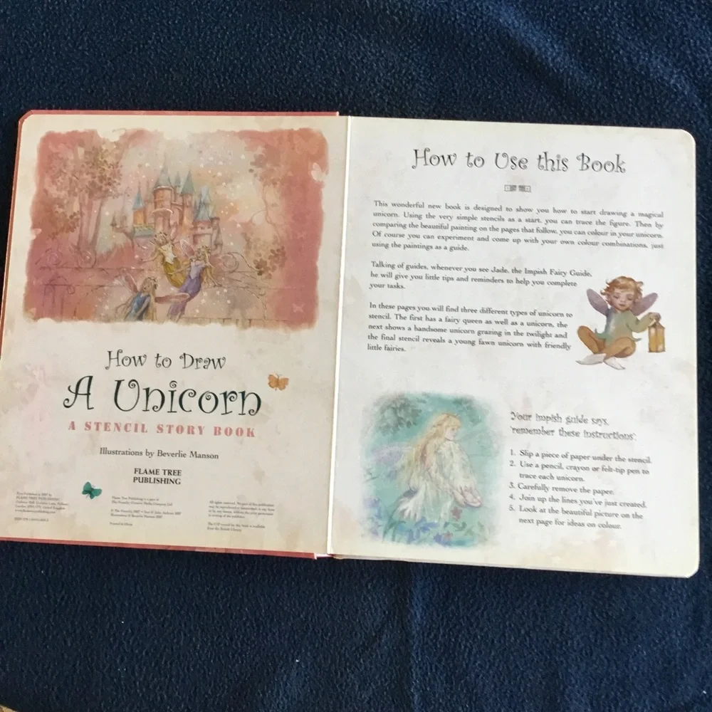 How to draw a unicorn Stencil Story Book - Picture 2 of 3